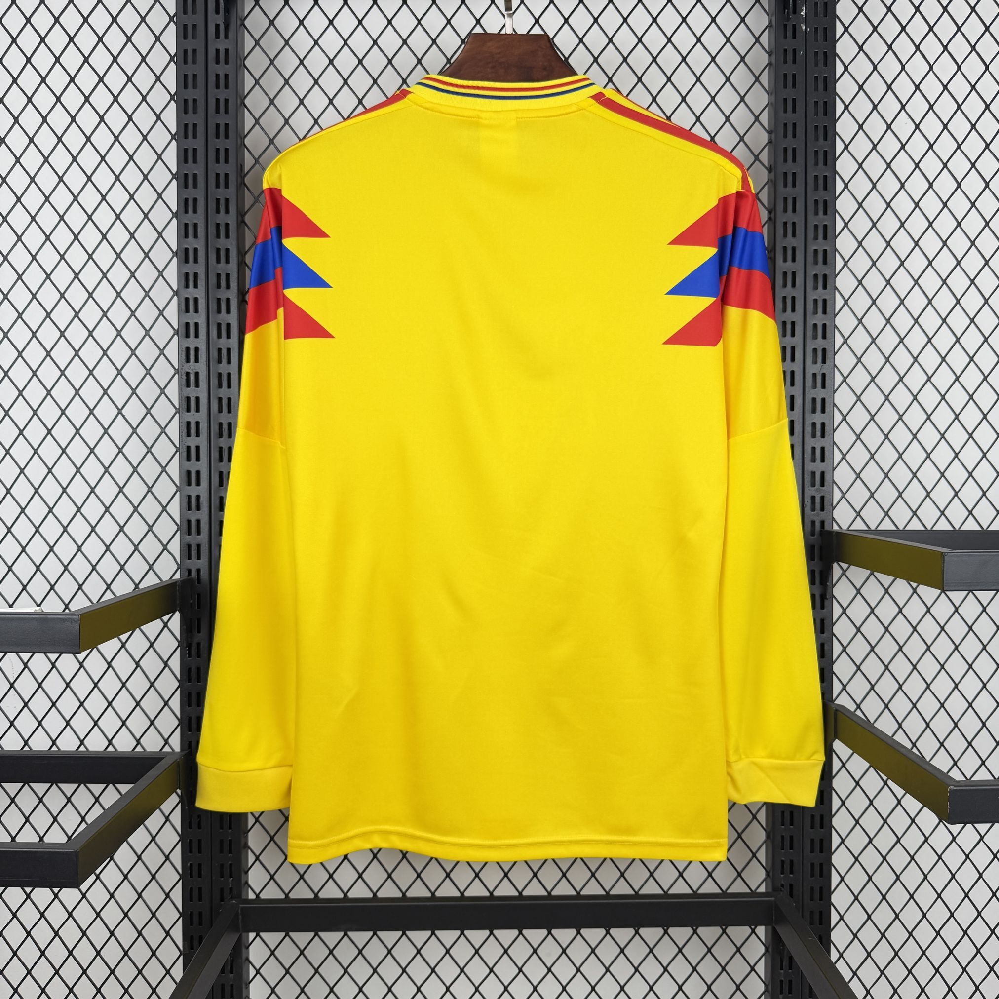 1990 Colombia Retro Mens Home Kit Football Long Sleeve Shirt AAAAJersey Supply Yupoo 6 1