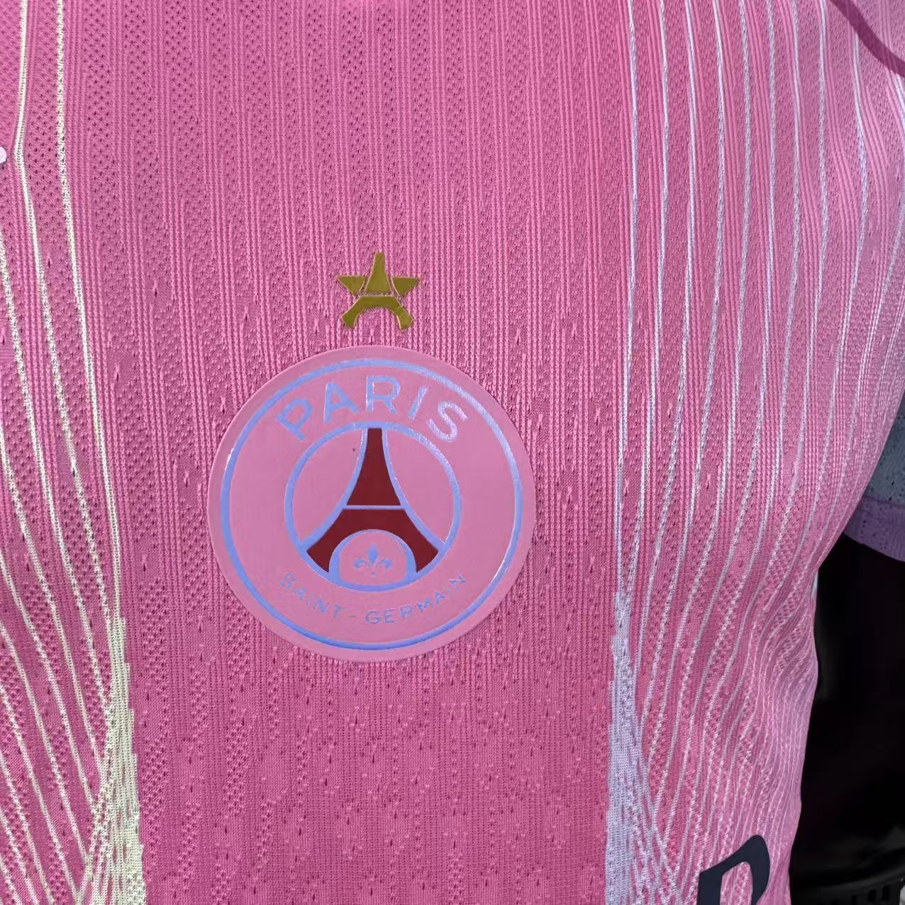 25-26 PSG Rose Pink Special Edition Player Version Shirt Football Apparels AAAAJersey Supply Yu 5