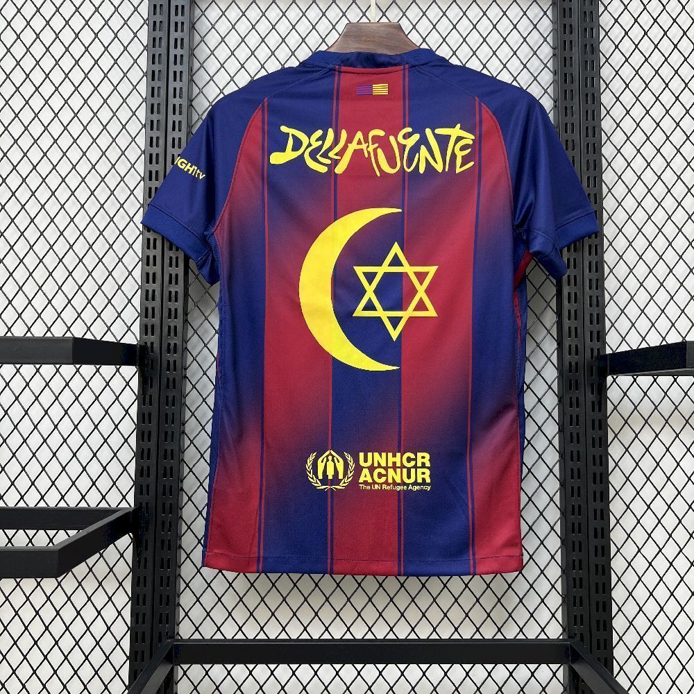 25-26 Barcelona x Dellafuente Home Kit Football T-Shirt AAAAJersey Supply Yupoo 1