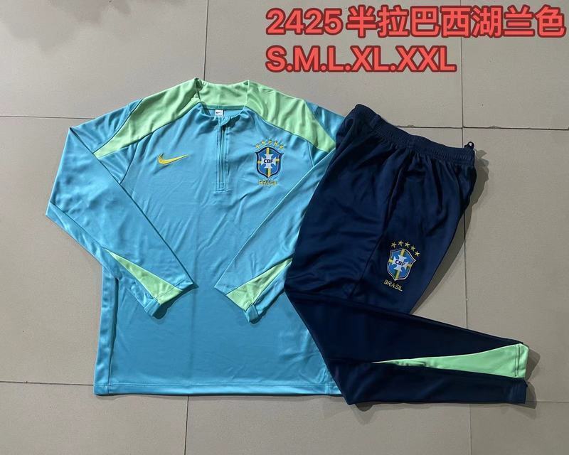 2024 Brazil Long Sleeve Training Suit Football Shirts 2