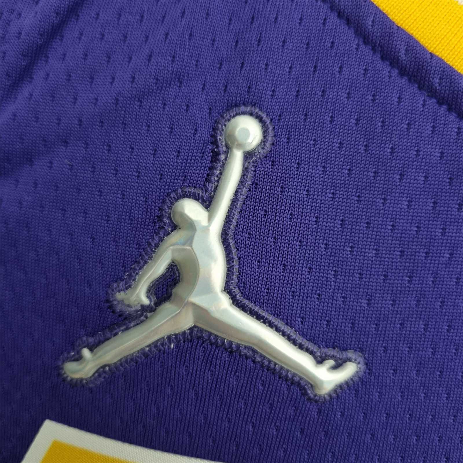 75th Anniversary Davis #3 Los Angeles Lakers Jordan Purple NBA Jersey 1