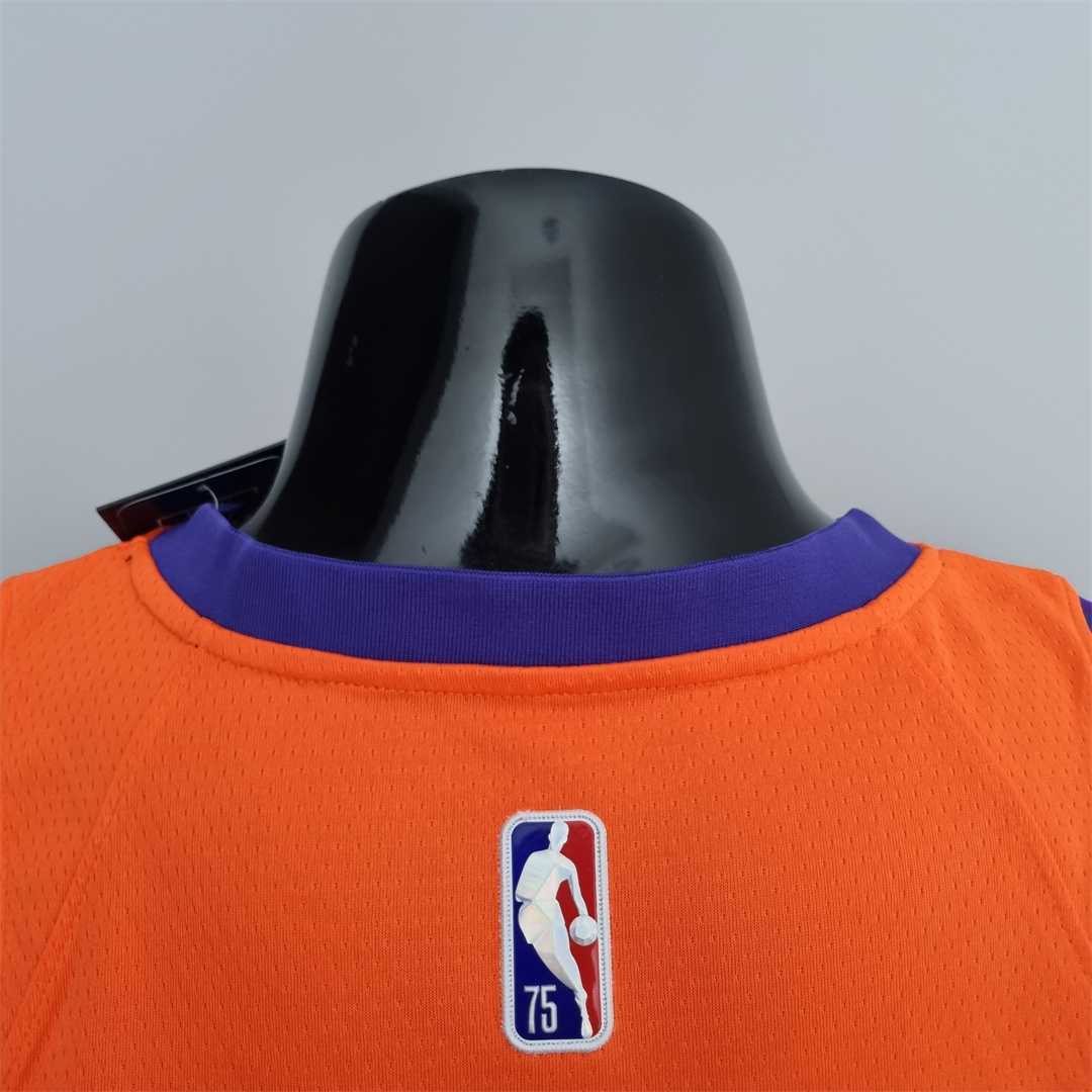 75th Anniversary BOOKER#1 Phoenix Suns Jordan Theme Orange NBA Jersey 5