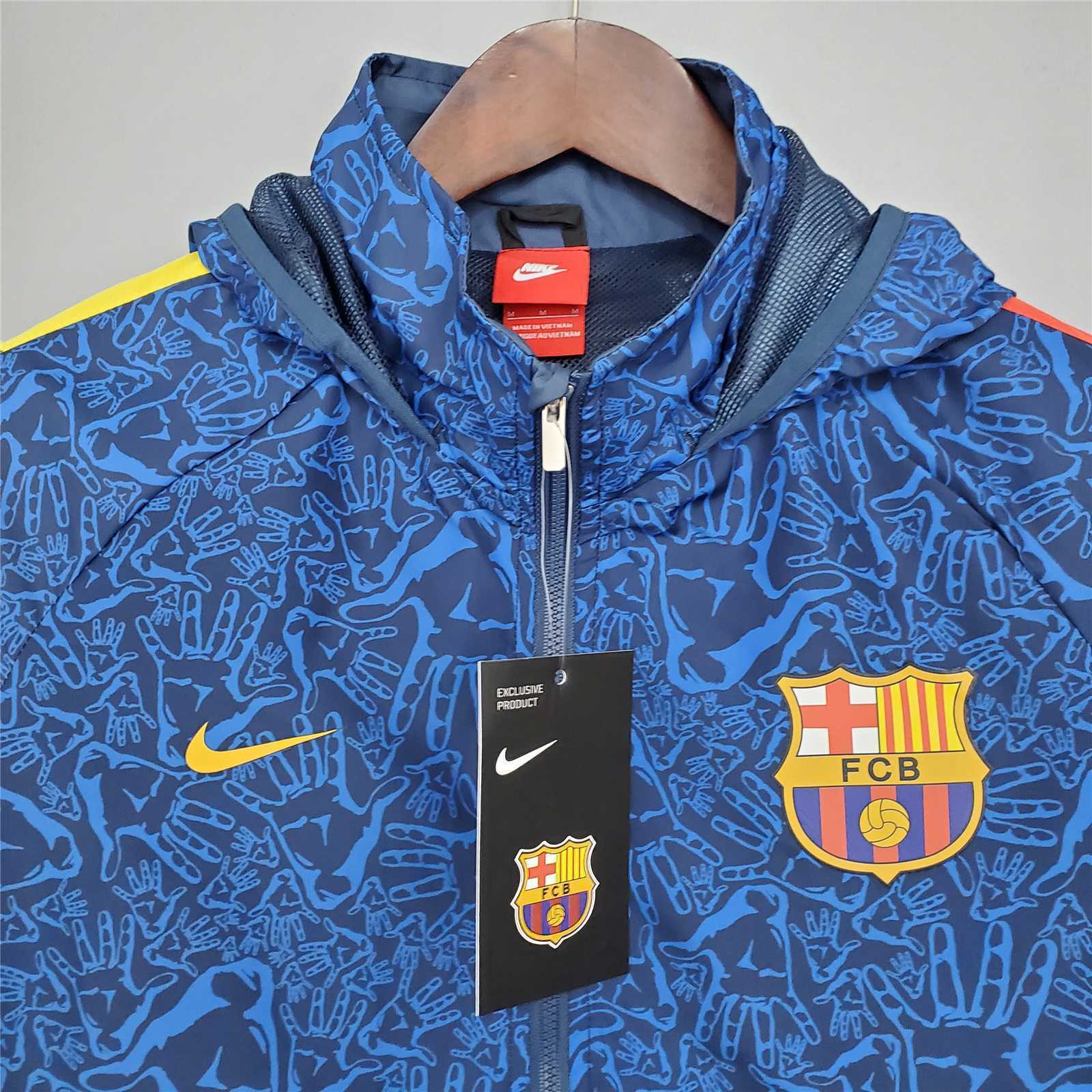 21-22 Barcelona blue Camouflage Windbreaker 7