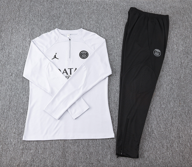 23-24 PSG Long Sleeve Tracksuit White Training Suits Football Replicas Yupoo 1