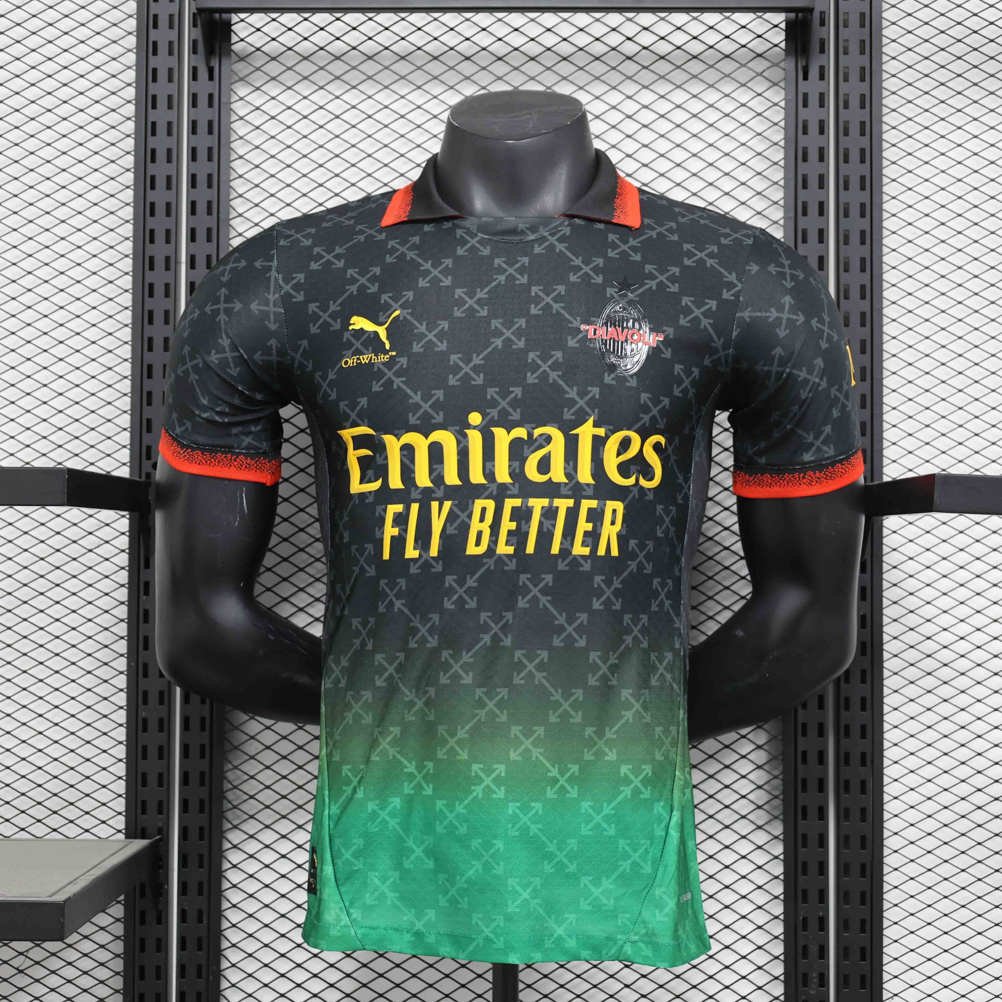 24-25 AC Milan x Offwhite Fourth Kit Player Version Shirt AAAAJersey Supplier Yupoo