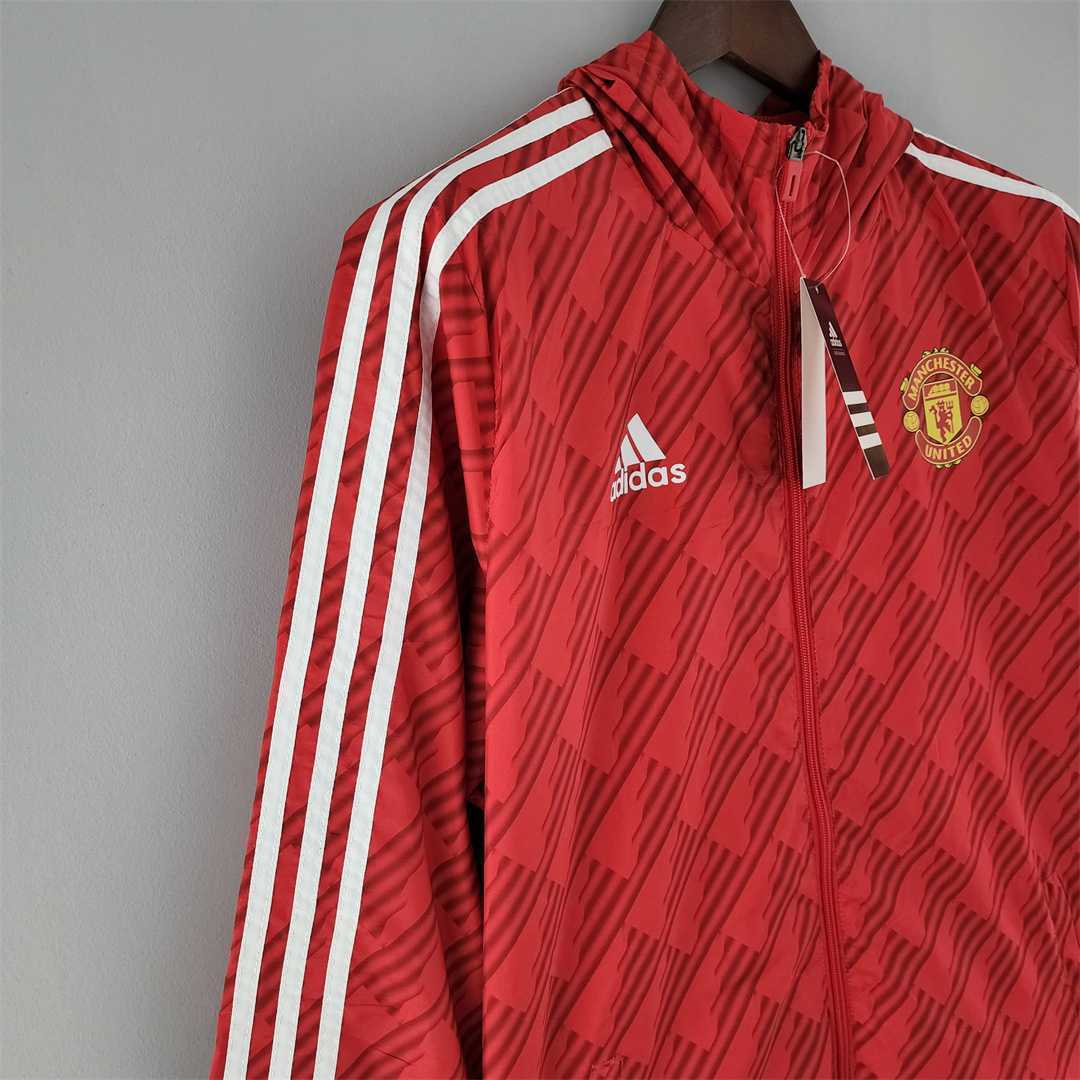 2022 Manchester United red-white edge Windbreaker 7