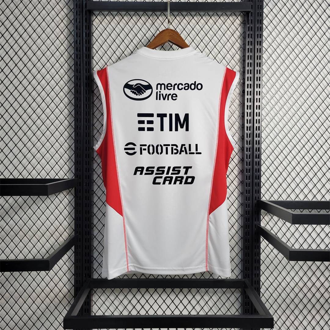 23-24 Flamengo Training Suit White Tank Top 3