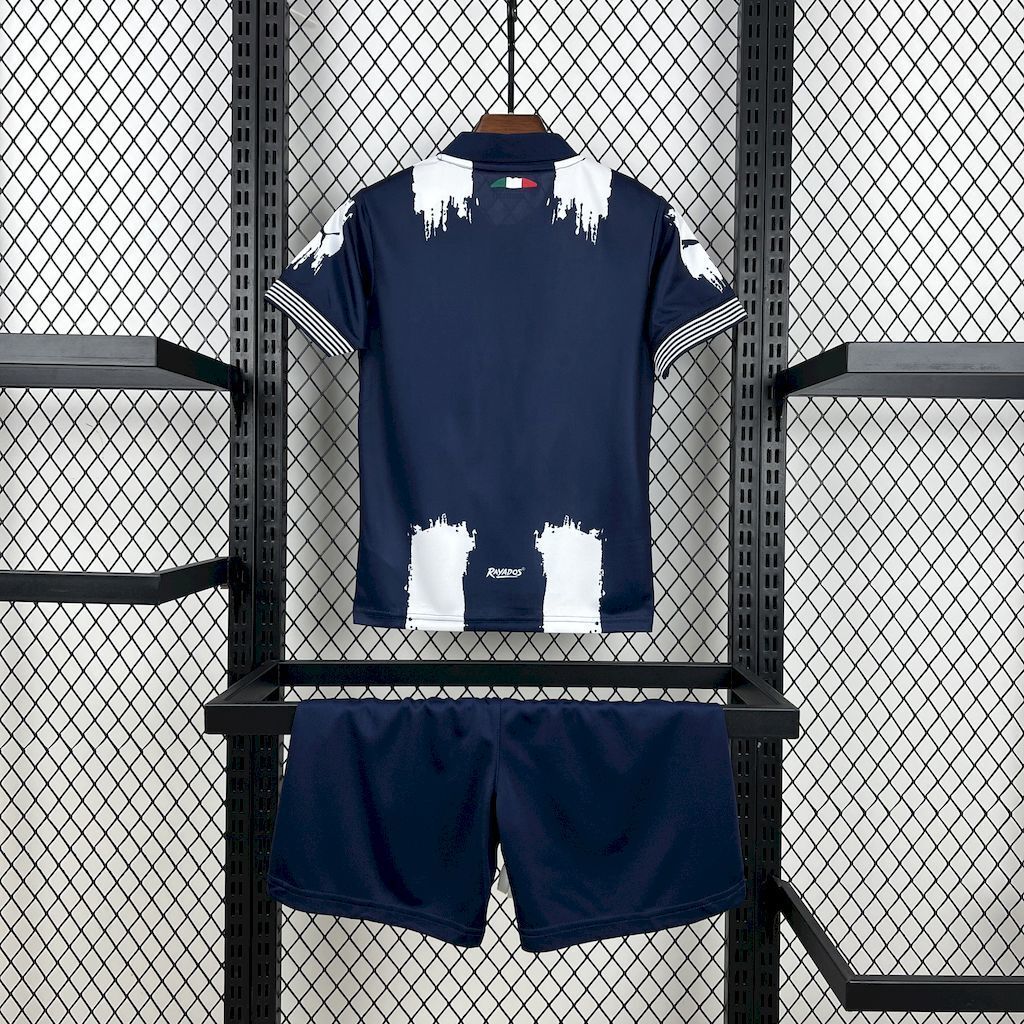 25-26 Monterrey Home Kid Kits Youth Apparels Soccer AAAAJersey Yupoo 3