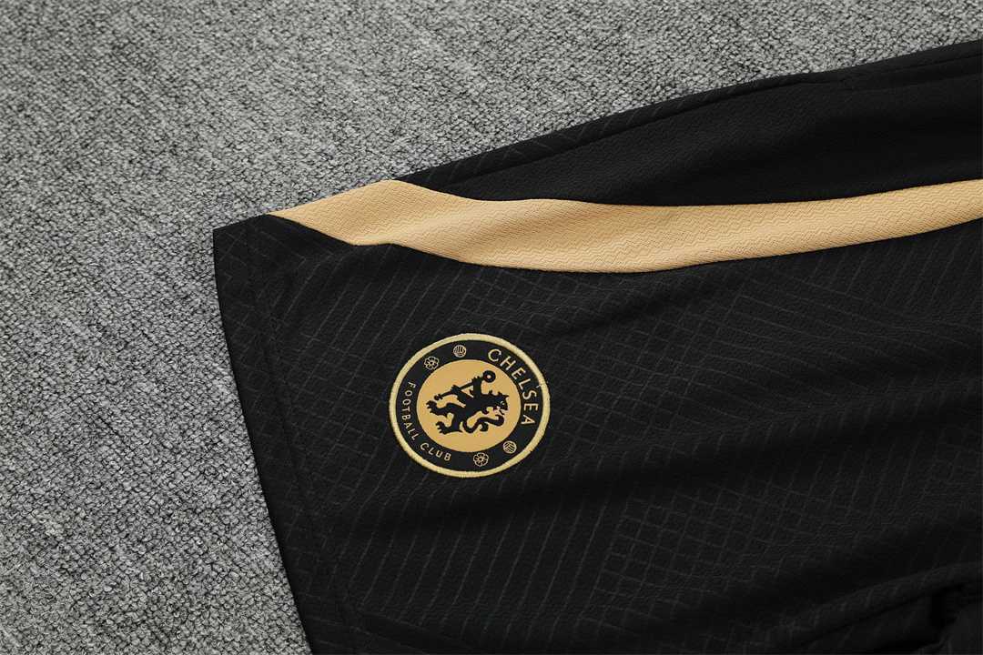 22-23 Chelsea training suit short sleeve kit black 12