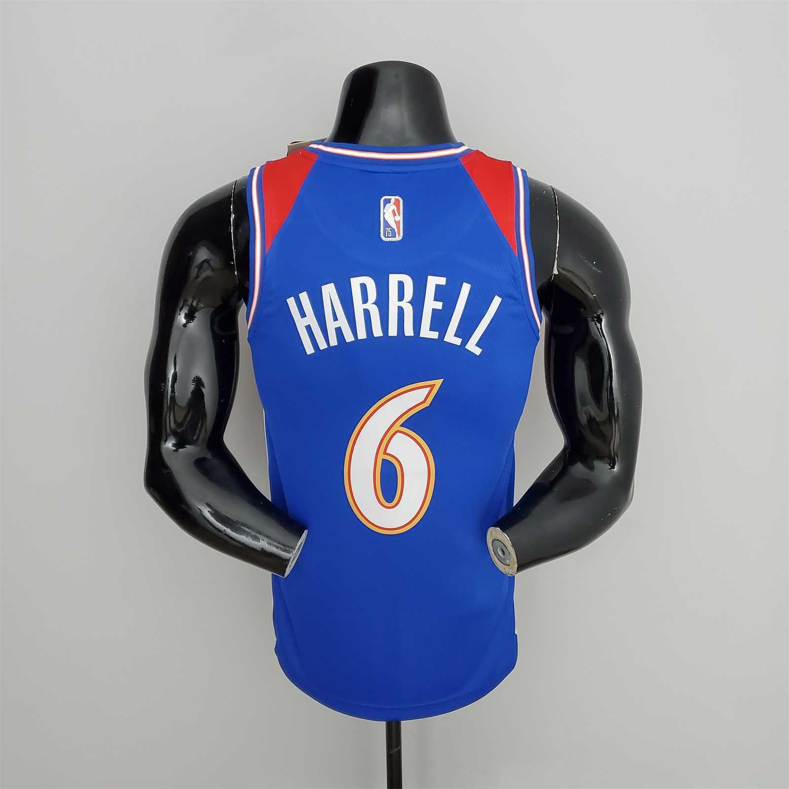2022 Harrell #6 Talent City Edition Blue-Red NBA Jersey 7