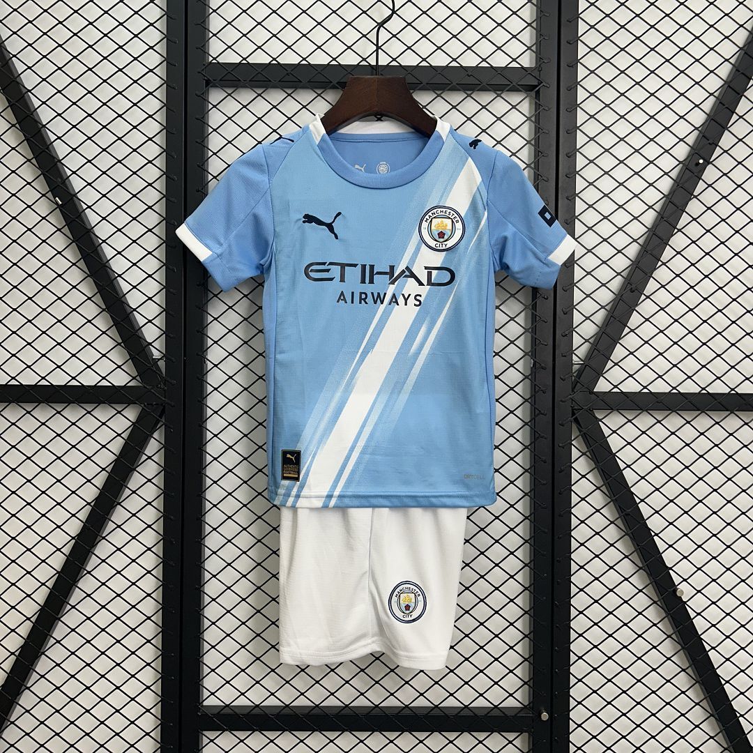 25-26 Manchester City Home Kid Kits Youth Apparels AAAAJersey Supply Yupoo