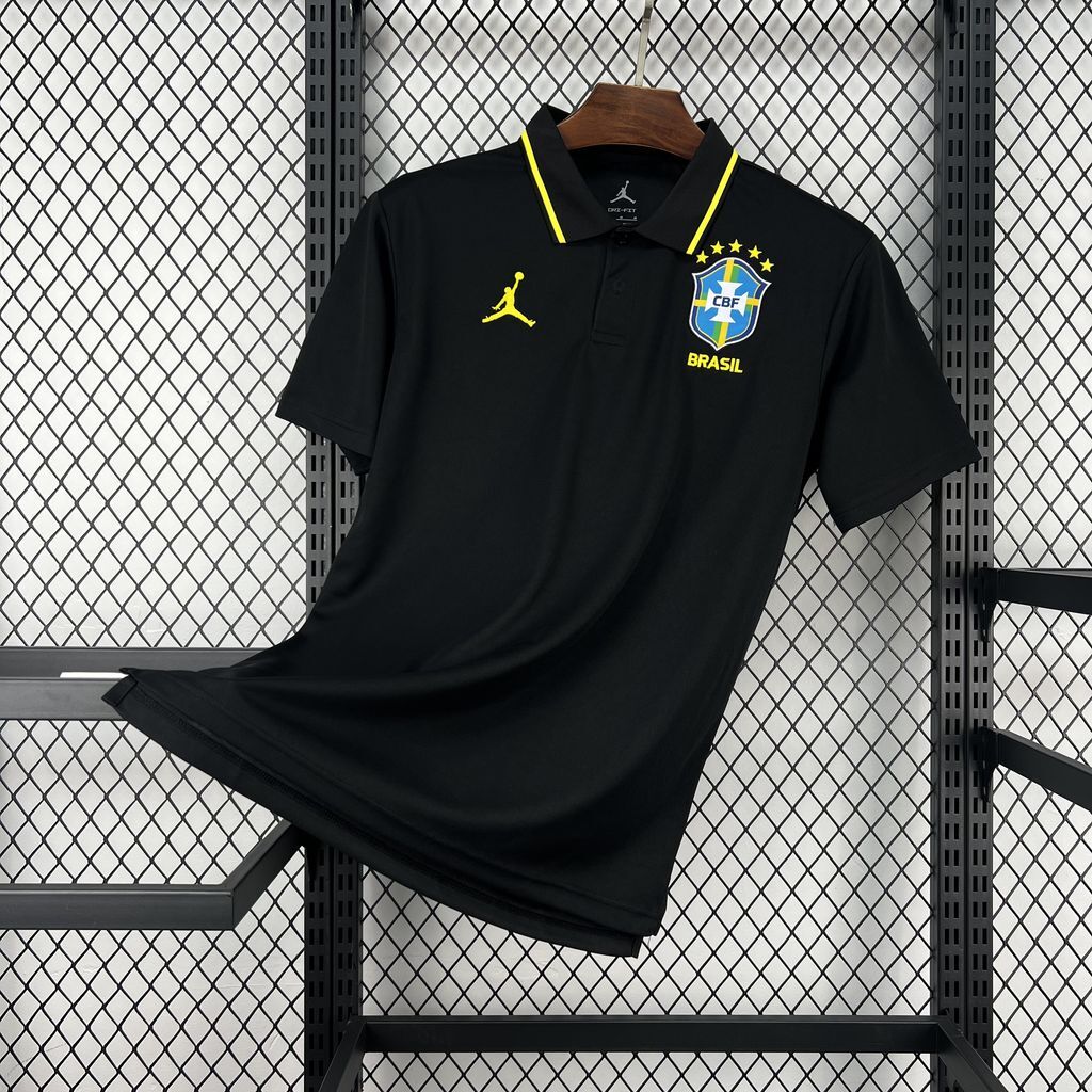 2026 Brazil Mens Polo Black T-Shirt AAAAJersey Supply Yupoo 5