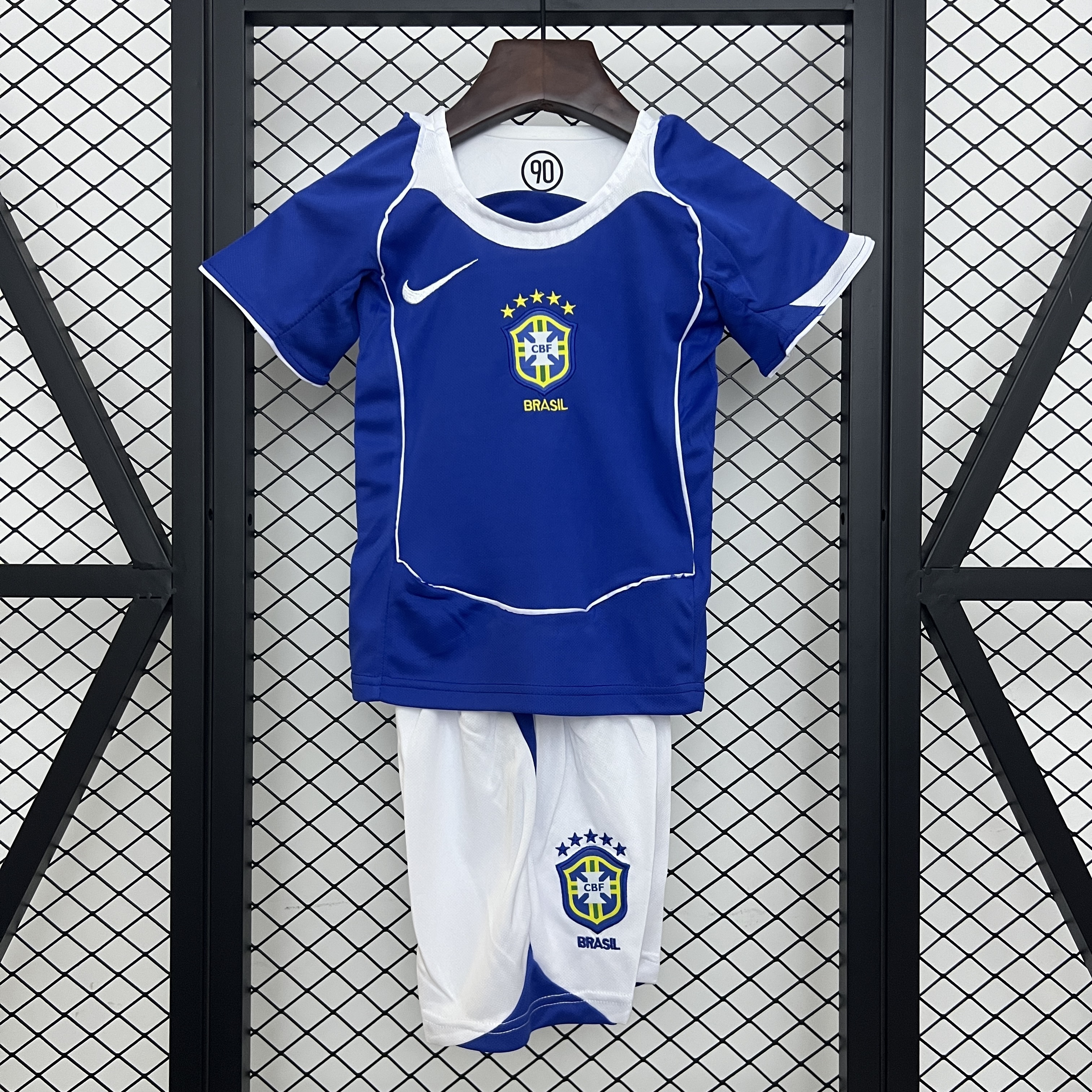 2004 Brazil Away Retro Kid Kits Youth Apparels AAAAJersey Wholesale Yupoo