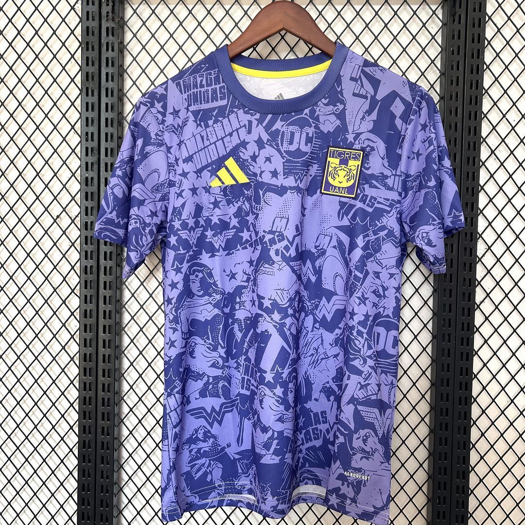 25-26 Tigers UANL Pre-Game Kit Soccer T-Shirt AAAAJersey Supply Yupoo