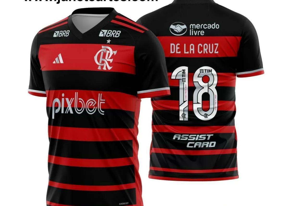 24-25 Flamengo Home Shirt With All Sponsor Best Jerseys Yupoo 4