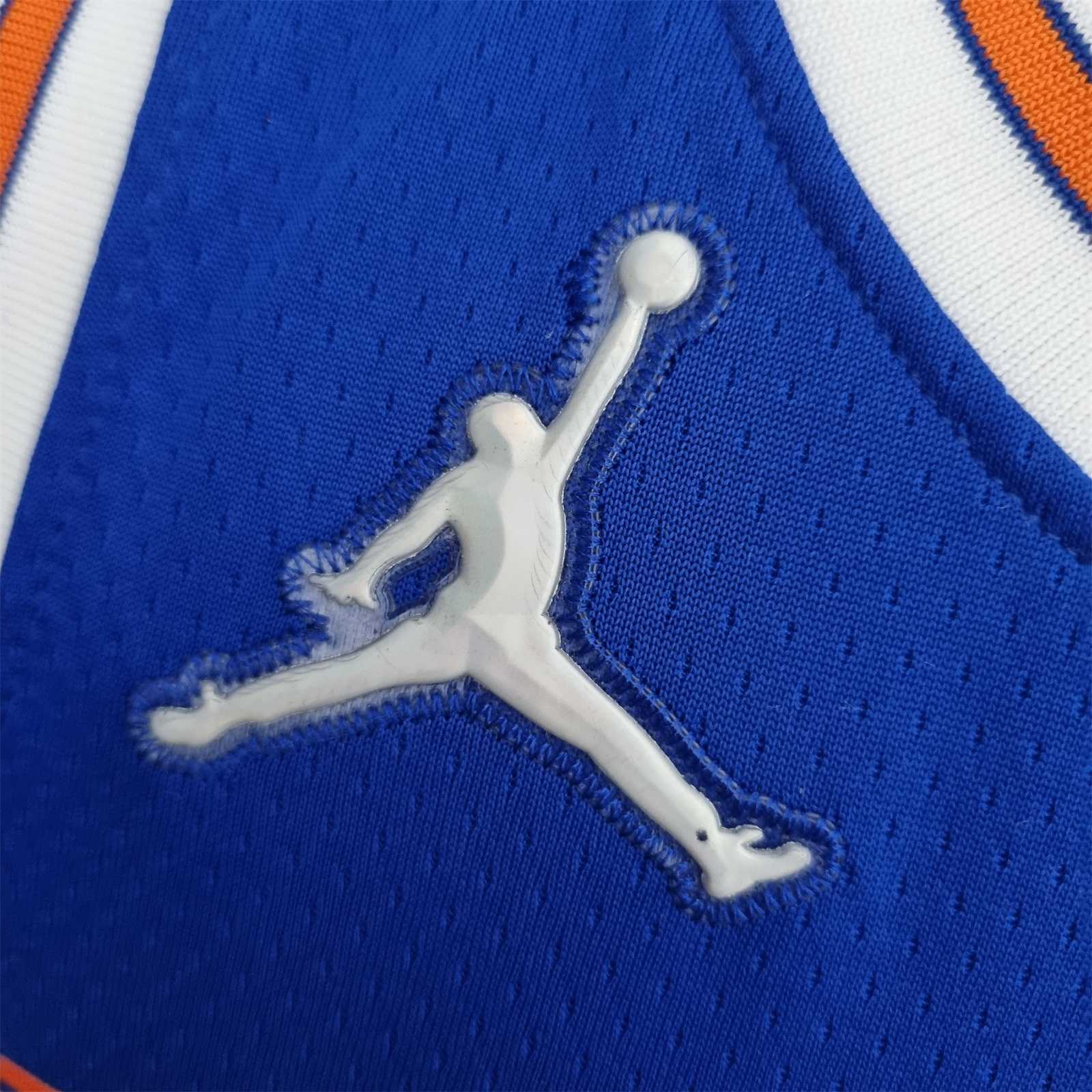 75th Anniversary Randle #30 New York Knicks Jordan Limited Blue NBA Jersey 2