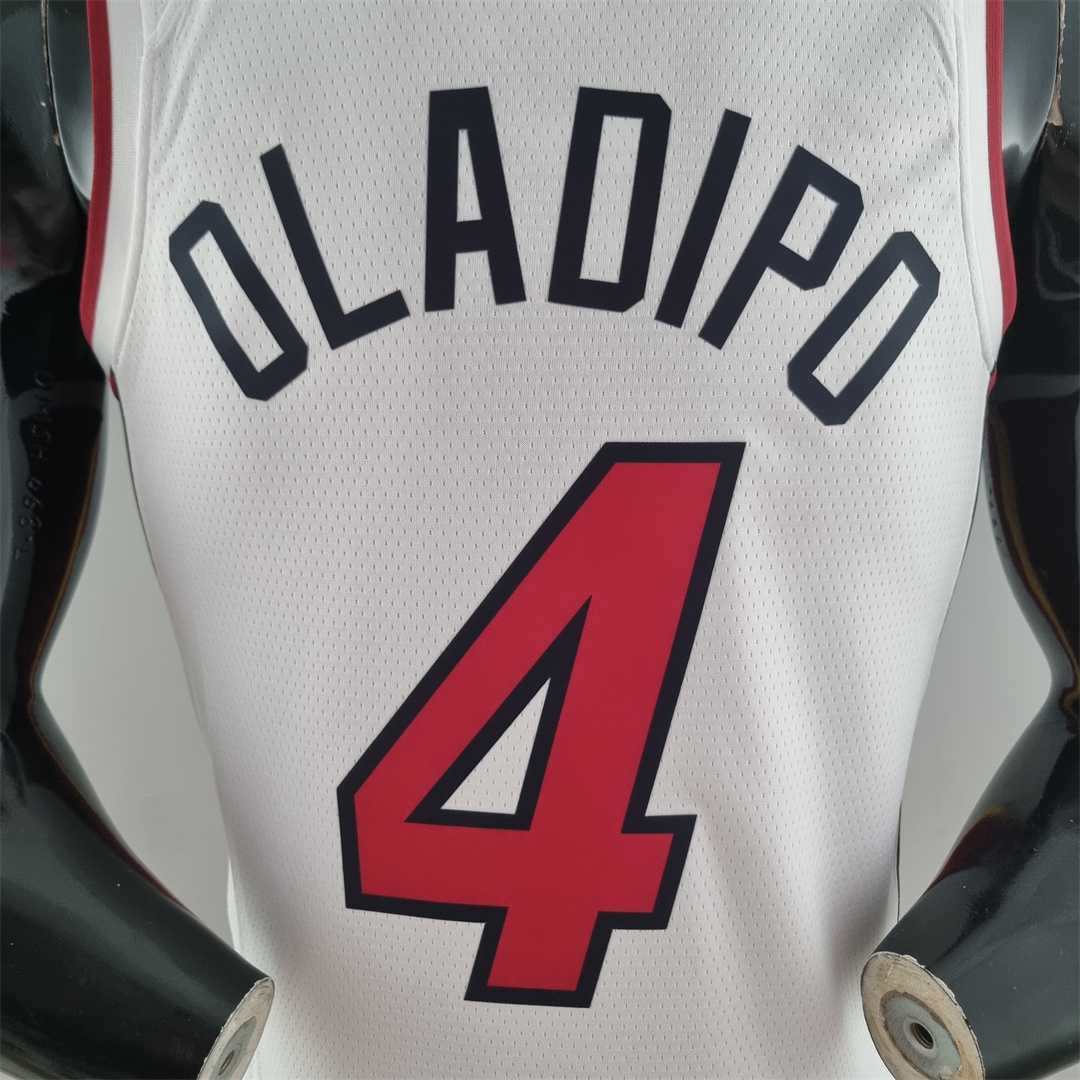 75th Anniversary Miami Heat OLADIPO#4 White NBA Jersey 4