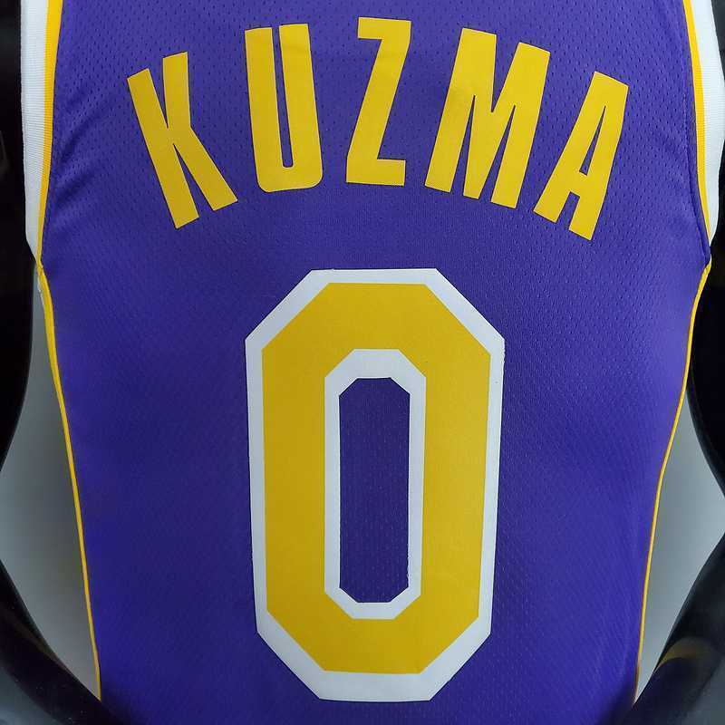 New Lakers Jordan KUZMA #0 theme purple round neck 5
