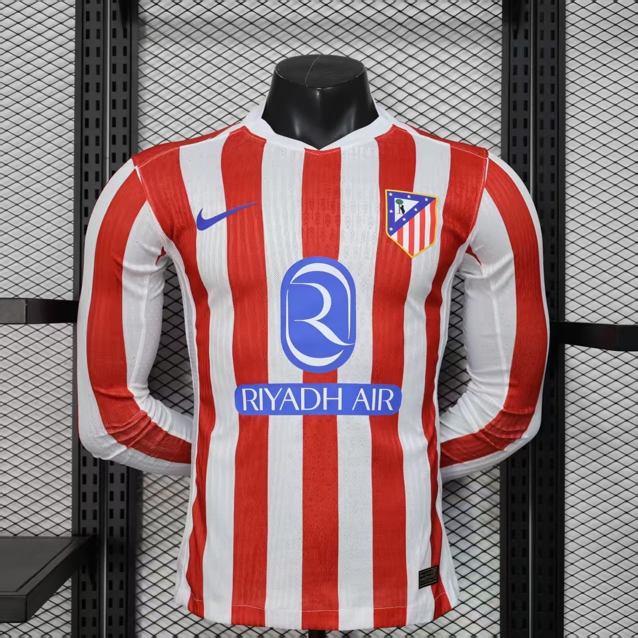 25-26 Atletico Madrid Home Kit Long Sleeve Player Version Shirt AAAAJersey Dropship Yupoo