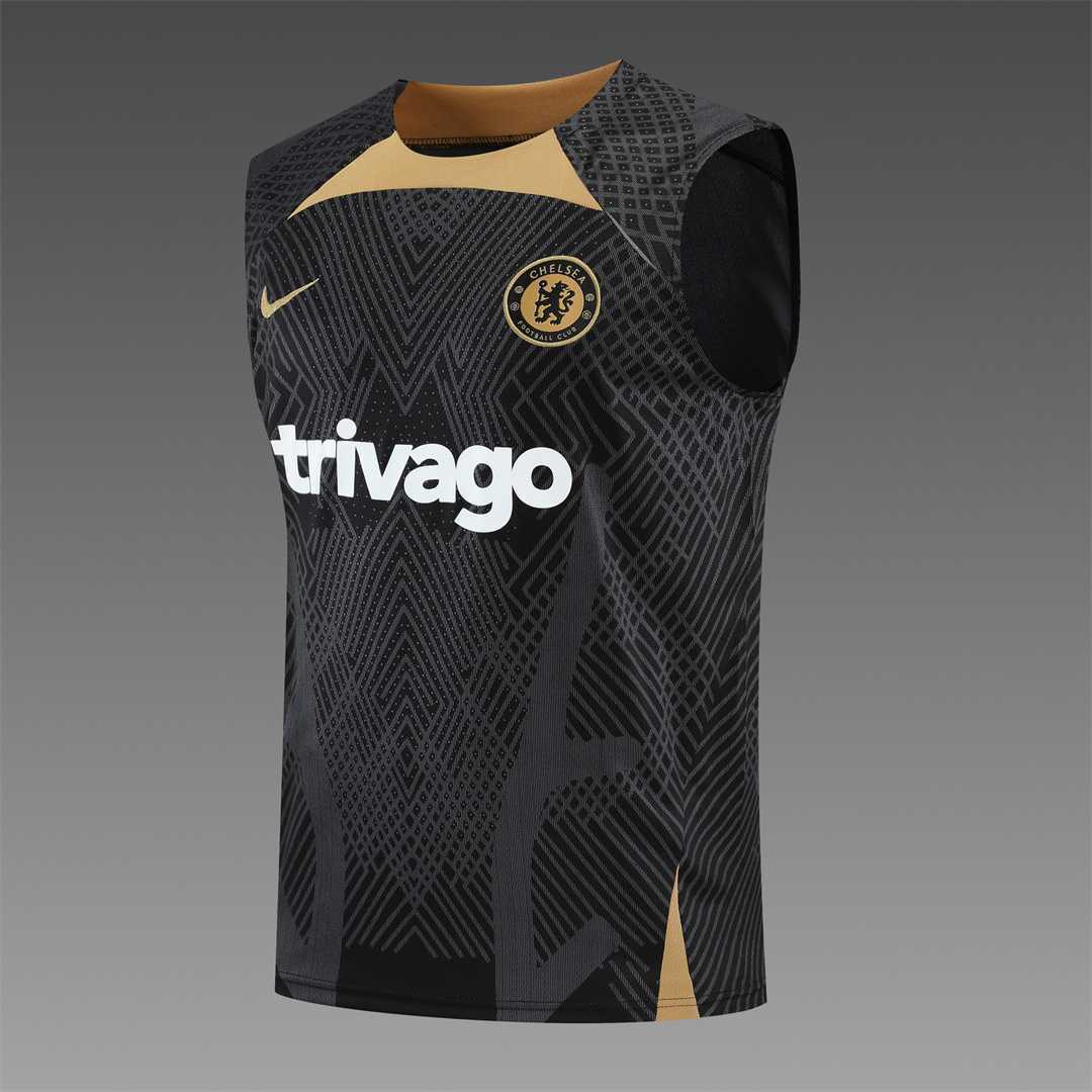 22-23 Chelsea vest training suit kit Black 13
