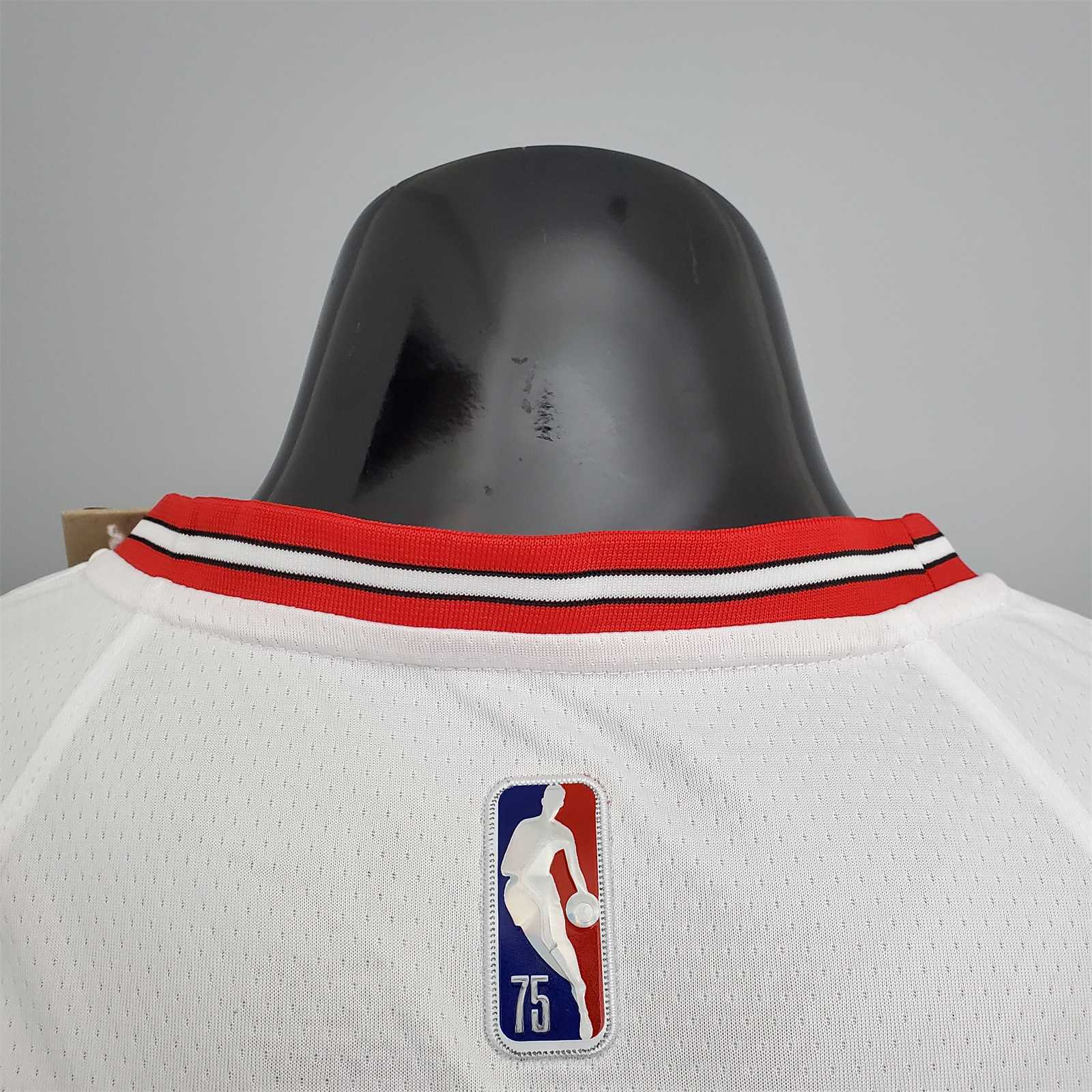 75th Anniversary Jordan #45 Bulls White 7