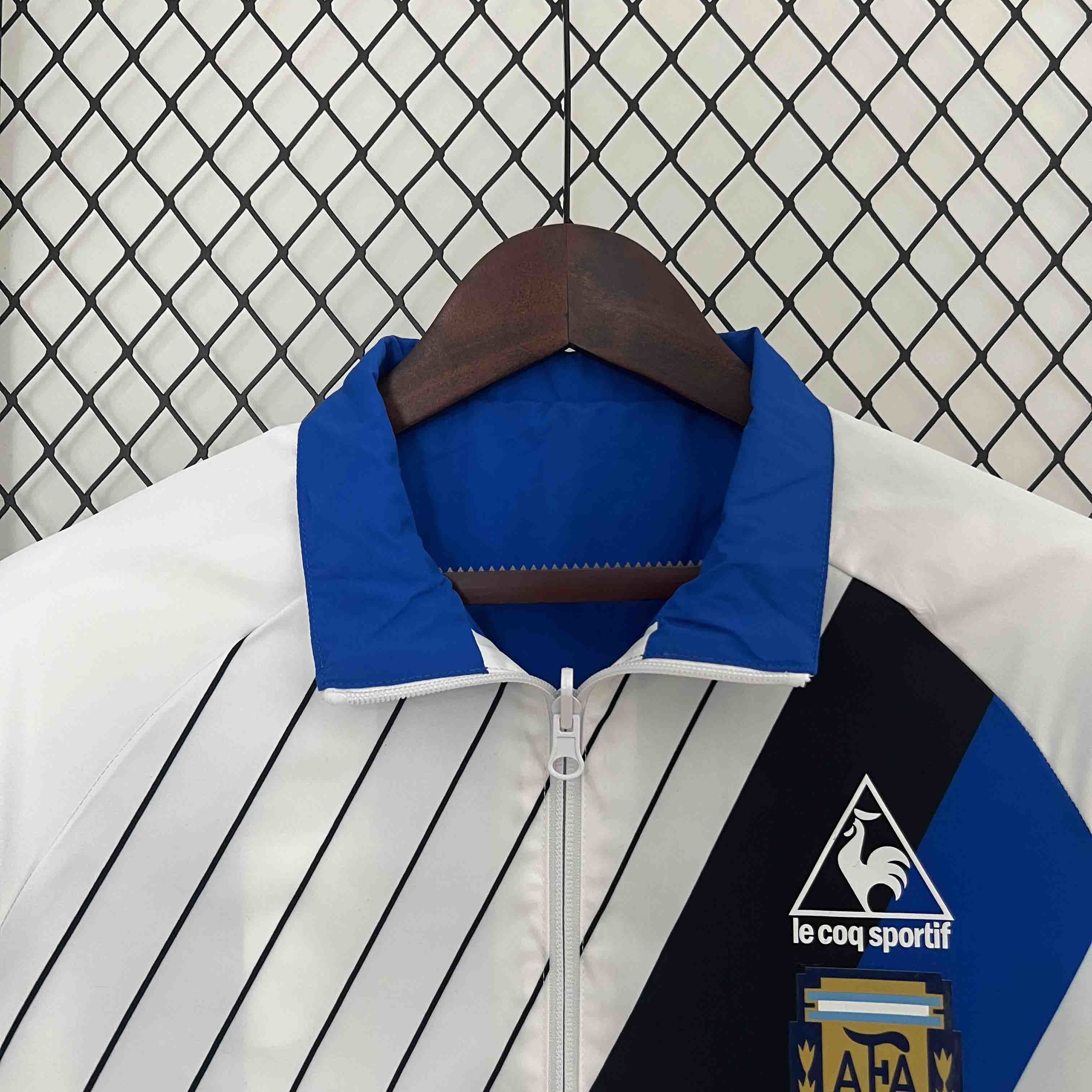 2024 Argentina Trench Coat Reversible White&Blue Double-Sides Jacket AAAAJersey Wholesale Yupoo 1