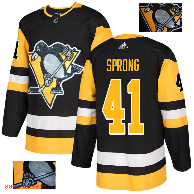 2018 Pittsburgh Penguins ice hockey jersey M-3XL 匹兹堡企鹅队时尚亮片款冰球服 19