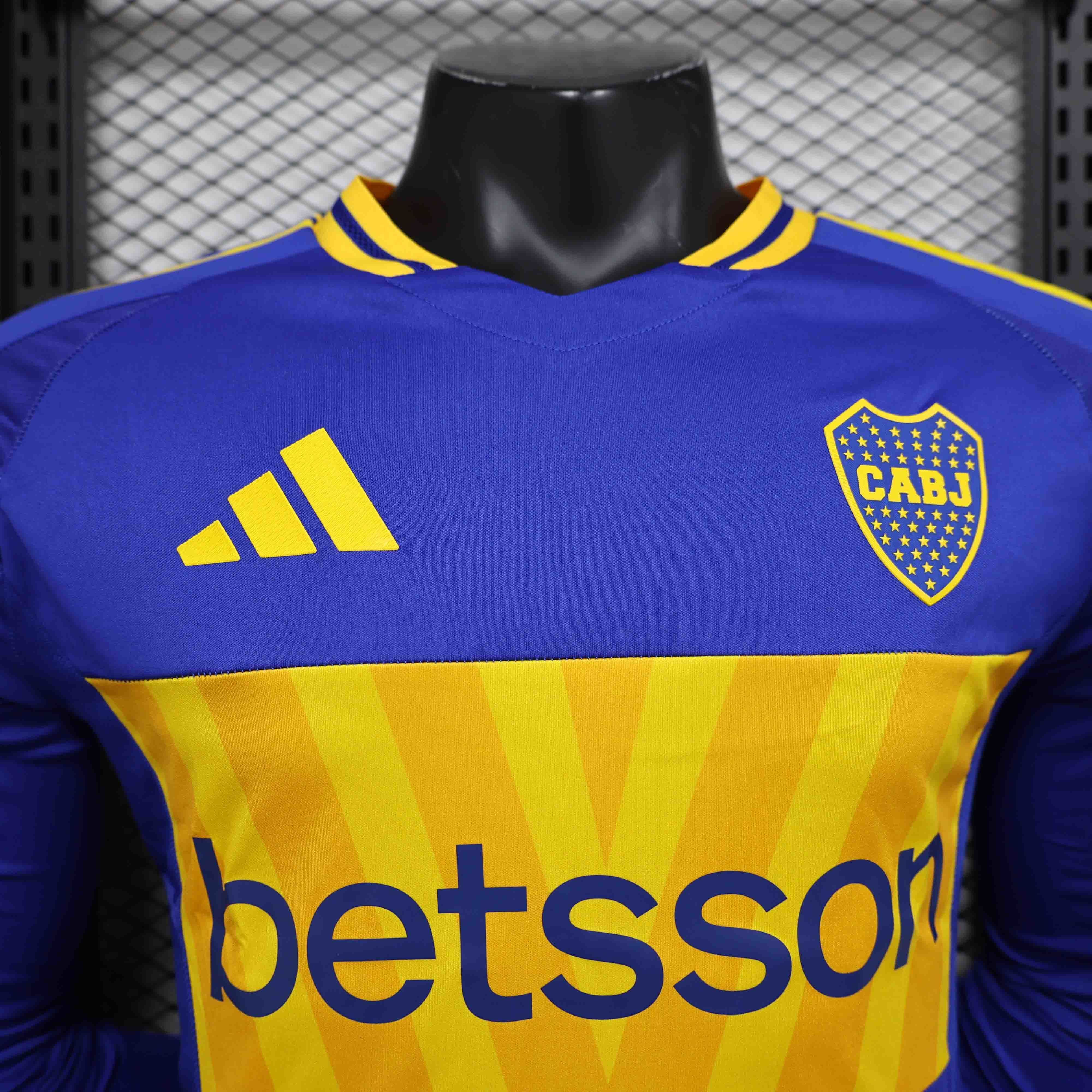 24-25 Boca Home Long Sleeve Kit Player Version Shirt Soccer AAAAJersey Yupoo 2