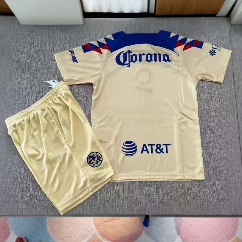 23-24 Club América Home Kids Kits Children Suits Soccer Jerseys Yupoo 1