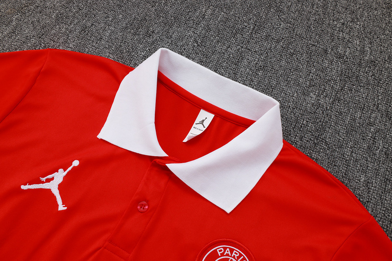 25-26 PSG Polo Red Training Kits Football Tracksuits 4
