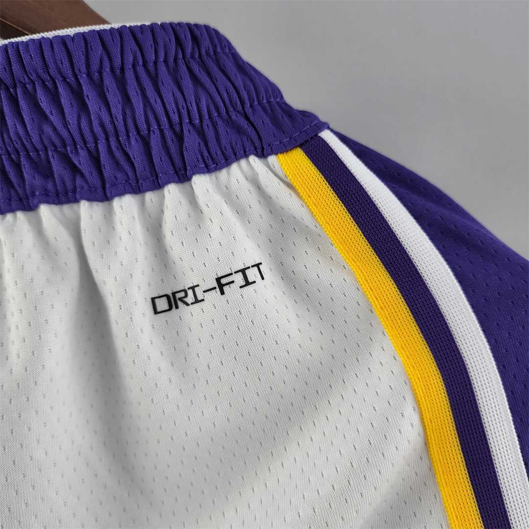75th anniversary Los Angeles Lakers white NBA shorts 2