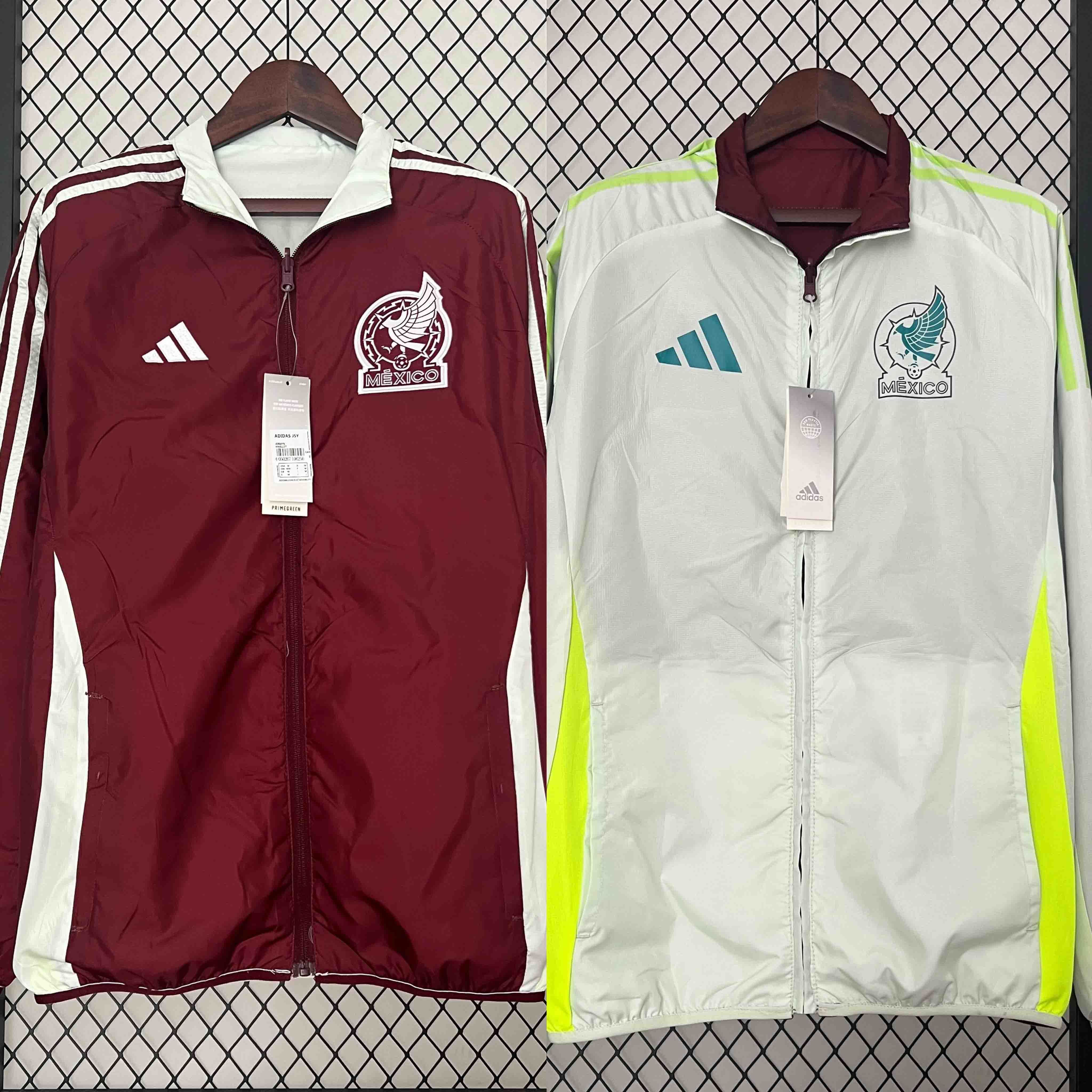 2024 Mexico Trench Coat Reversible Windbreaker Double-Sides Jacket AAAAJersey Supplier Yupoo
