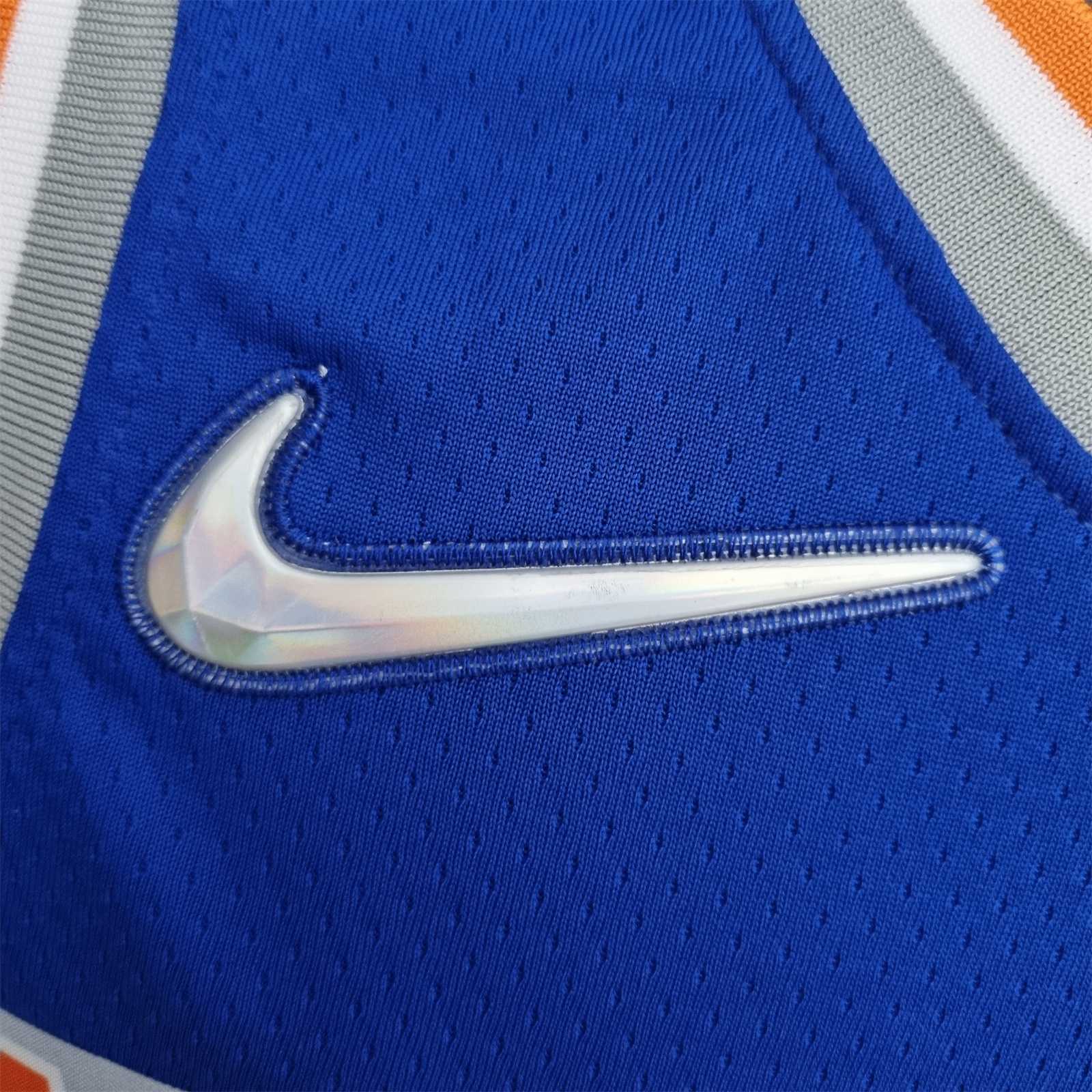75th Anniversary Lin #17 New York Knicks Blue NBA Jersey 1
