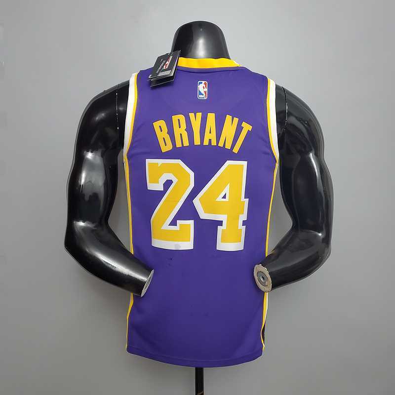 New Lakers Jordan Bryant #24 Theme Purple Round Neck 7