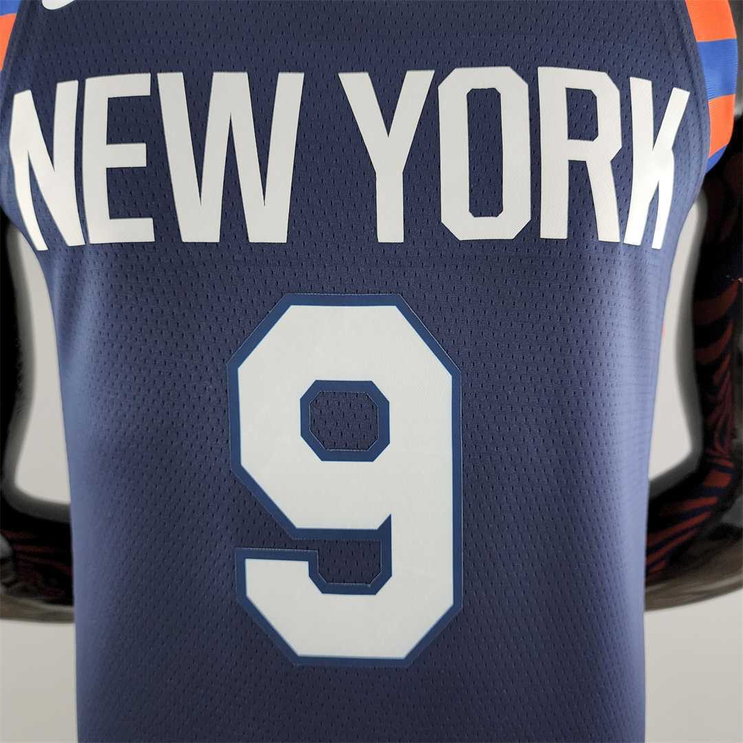 New York Knicks Barrett #9 Striped NBA Jersey 8