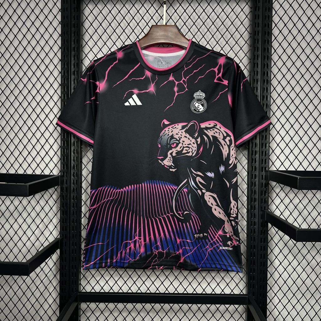 24-25 Real Madrid Pink Jaguar Special Edition Kit Soccer Uniforms Soccer AAAAJersey Yupoo
