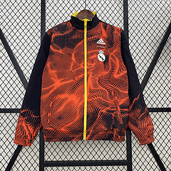 24-25 Real Madrid Yellow&Red Trench Coat Reversible Windbreaker Double-Sides Jacket AAAAJersey 4