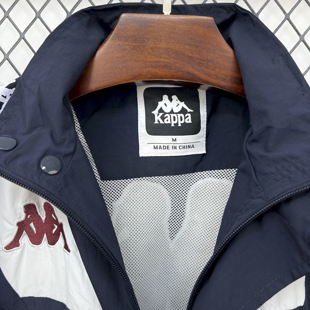 25-26 Real Madrid x Kappa OG Style Navy Windbreaker Jacket AAAAJersey Supplier Yupoo 3