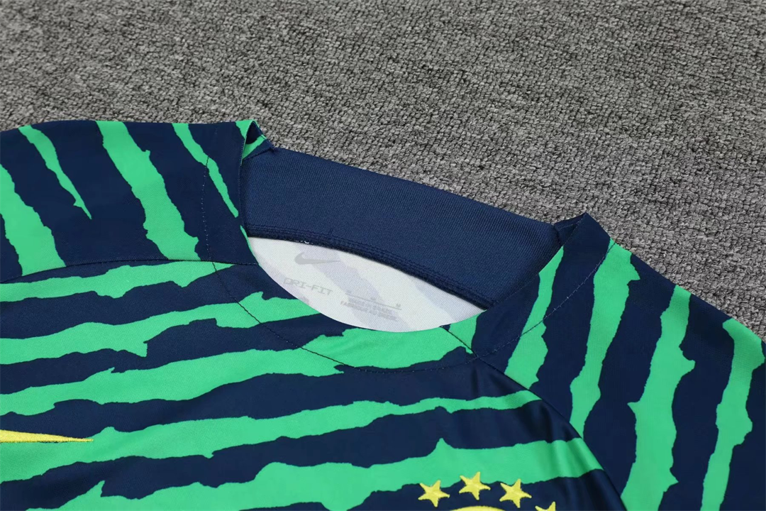 2022 Brazil vest training suit green 8