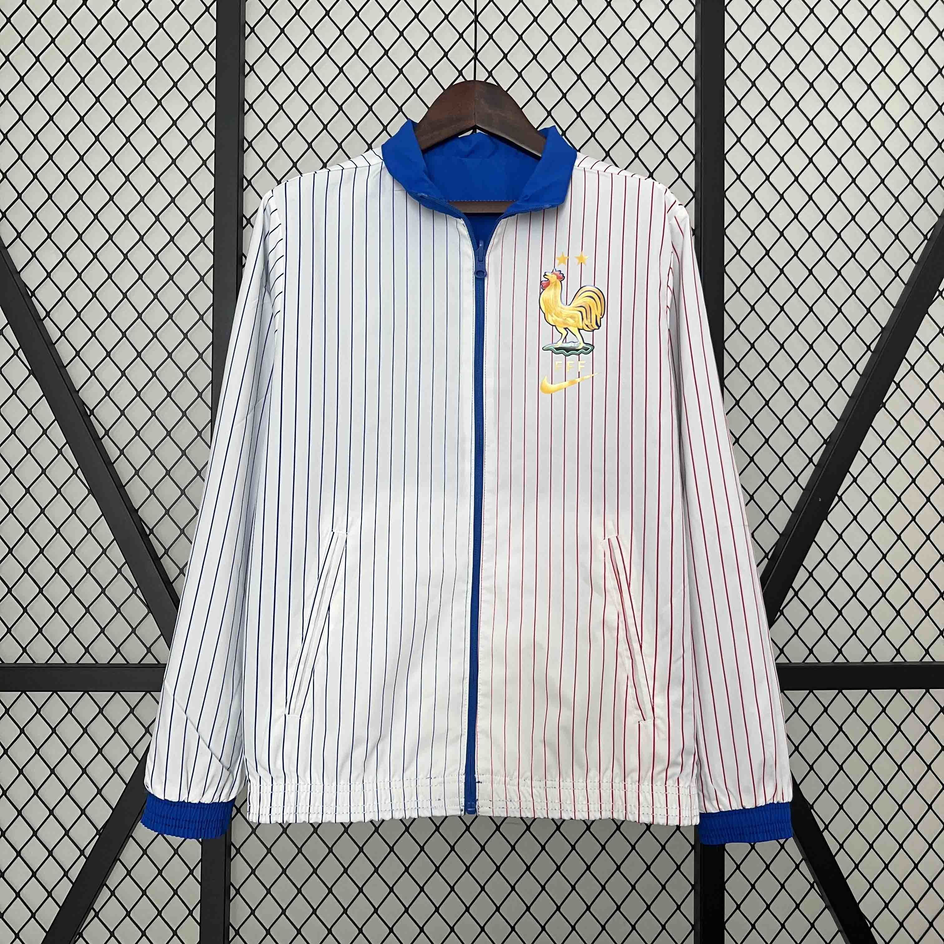 2024 France Trench Coat Reversible Blue&White Double-Sides Jacket AAAAJersey Wholesale Yupoo 2