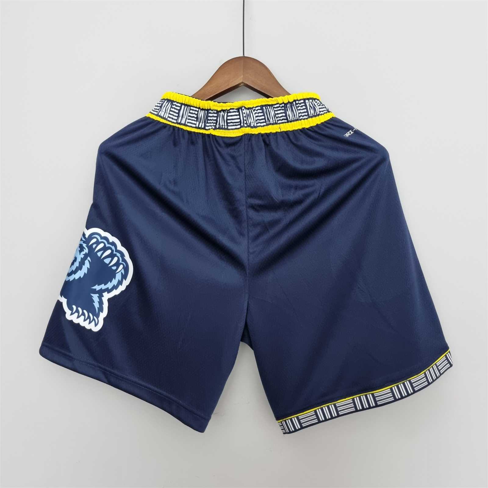 2022 Memphis Grizzlies Urban Edition Royal Blue Shorts NBA 7