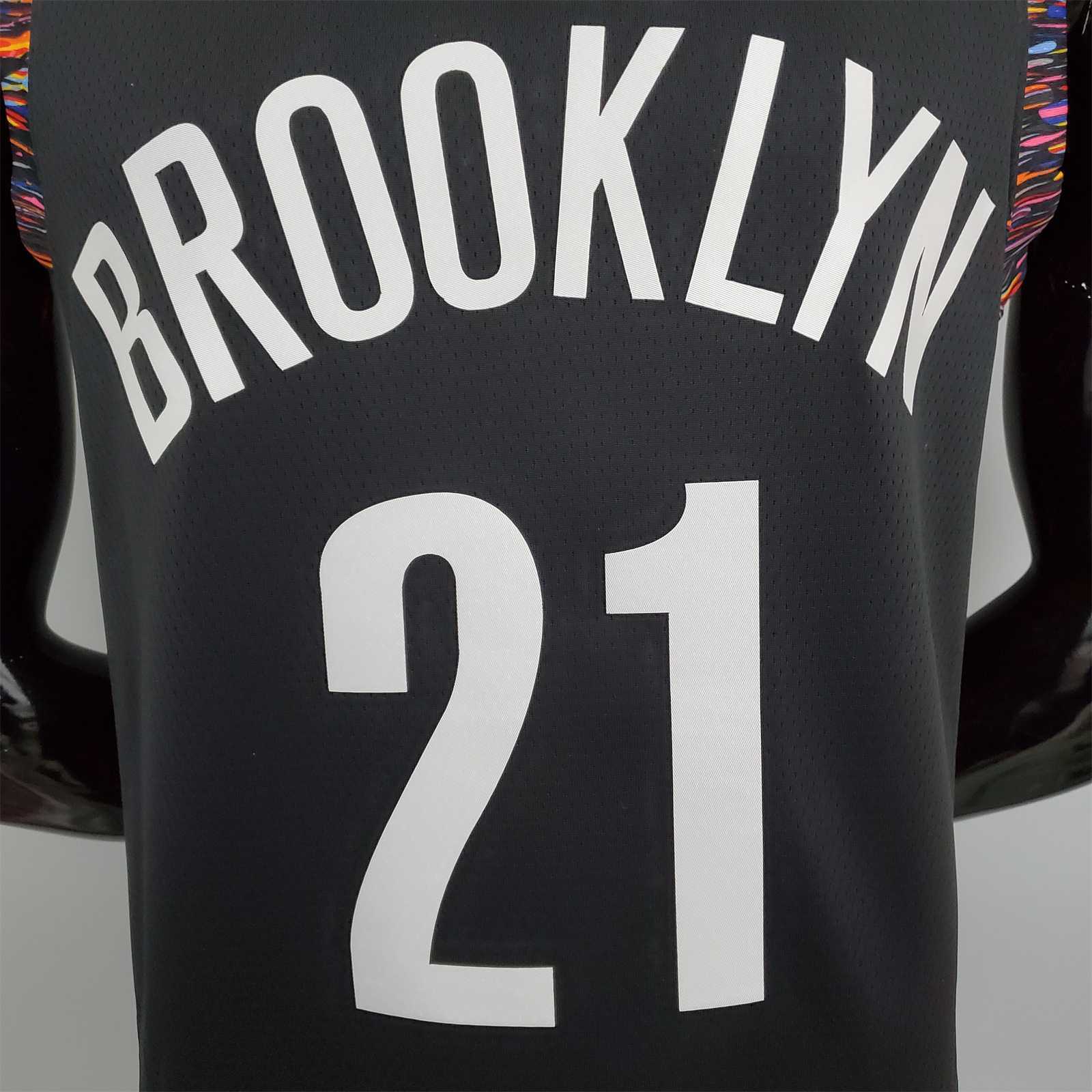 brooklyn#21 Brooklyn Nets City version black 7