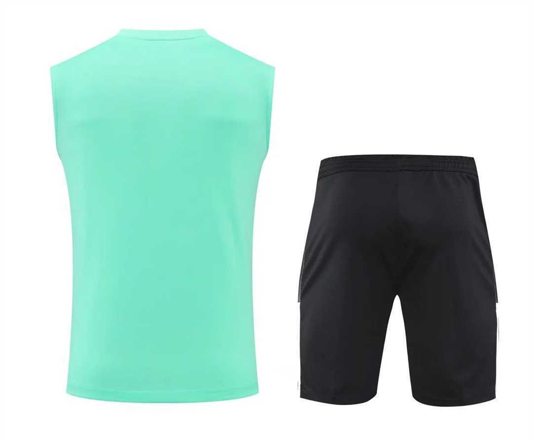 21-22 Arsenal vest training suit kit green 11