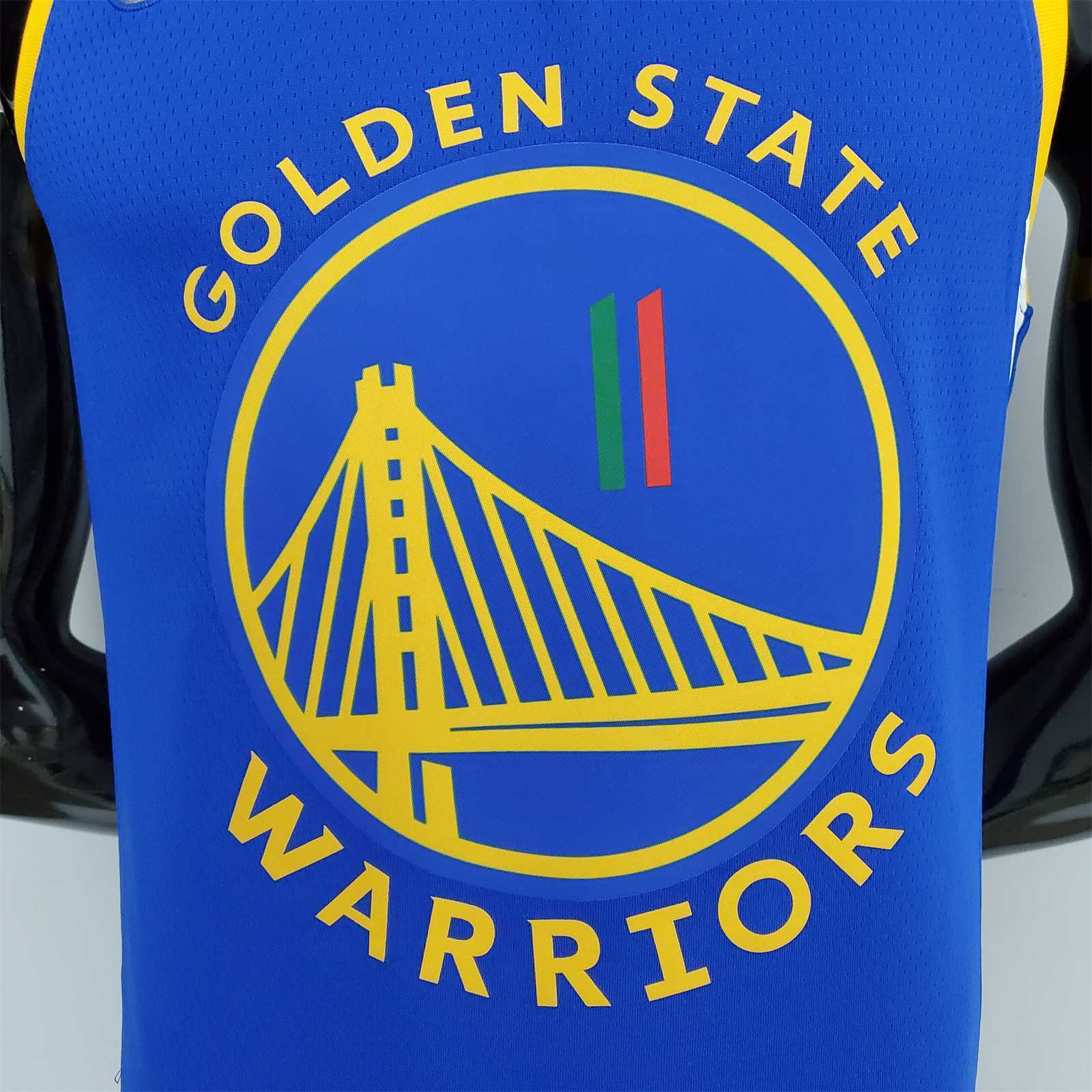 75th Anniversary Golden State Warriors Thompson #11 Mexico Edition Blue NBA Jersey 5