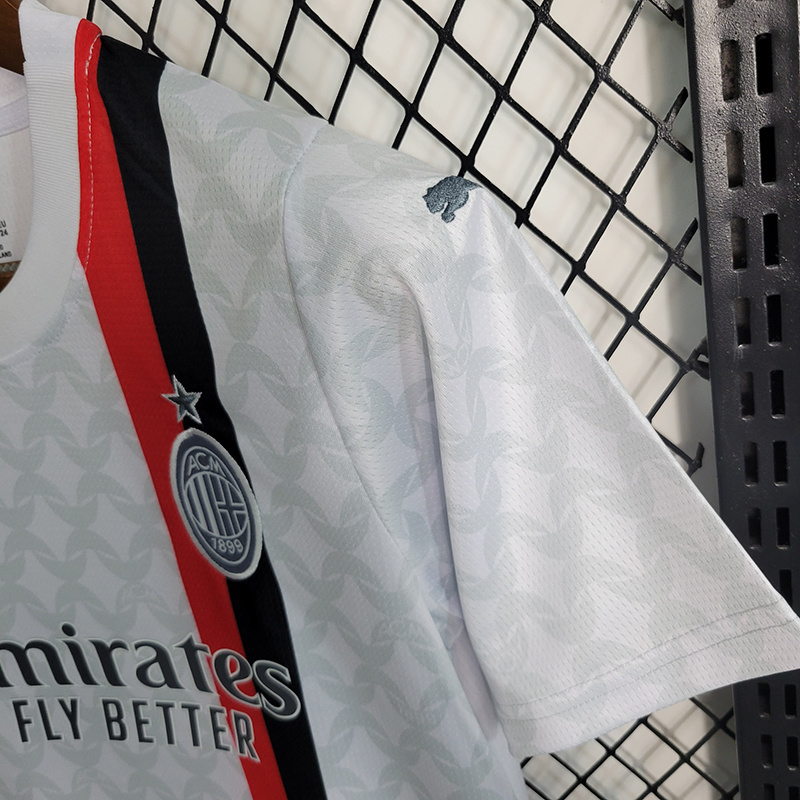 23-24 AC Milan Away Kids size 16-28 Soccer Jersey 2