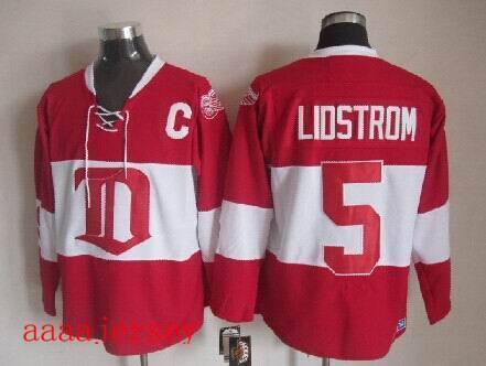Red Wings retro ice hockey jersey M-3XL 底特律红翼队复古冰球服 4