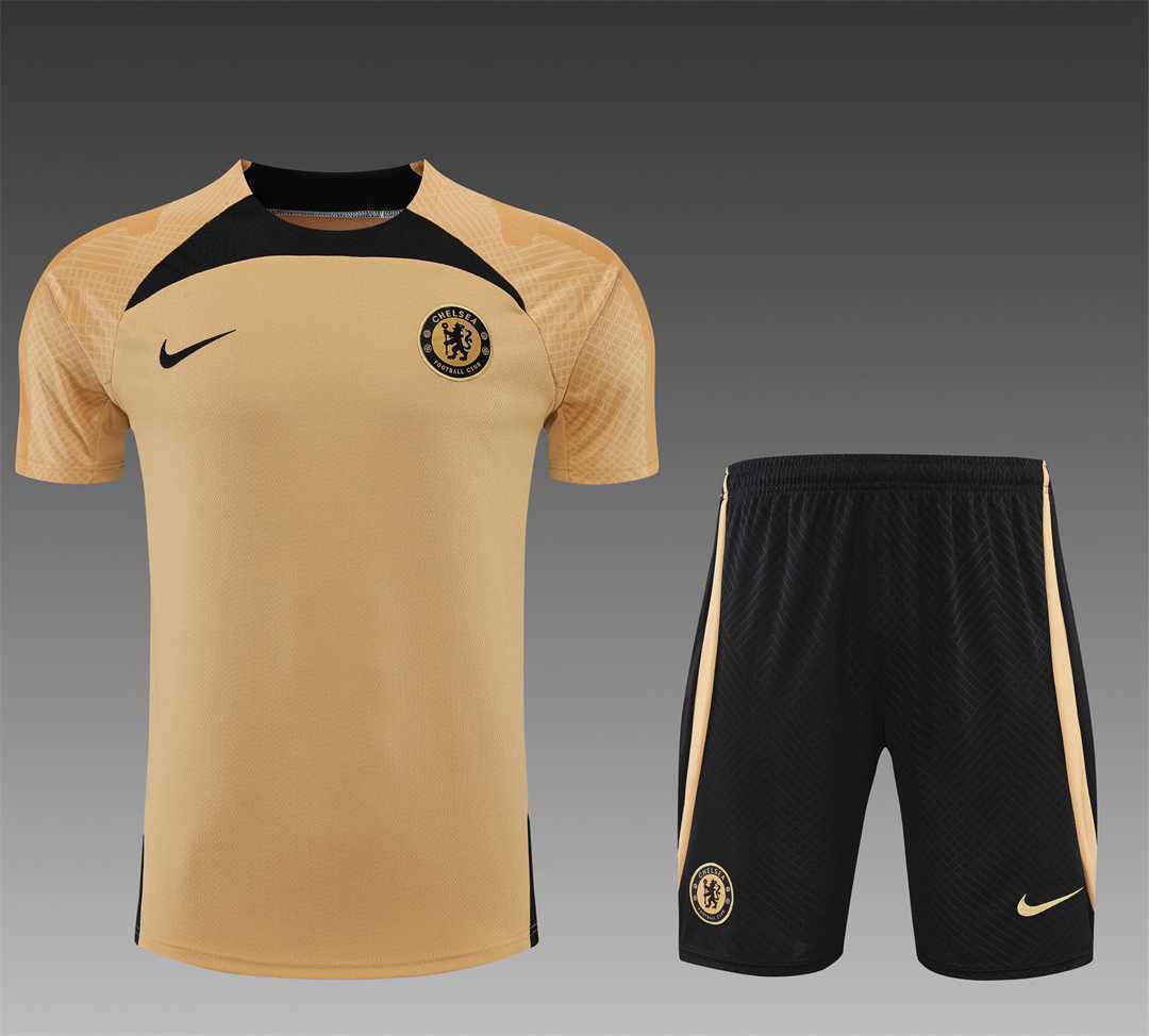 22-23 Chelsea Training Short Sleeve Kit Gold 3