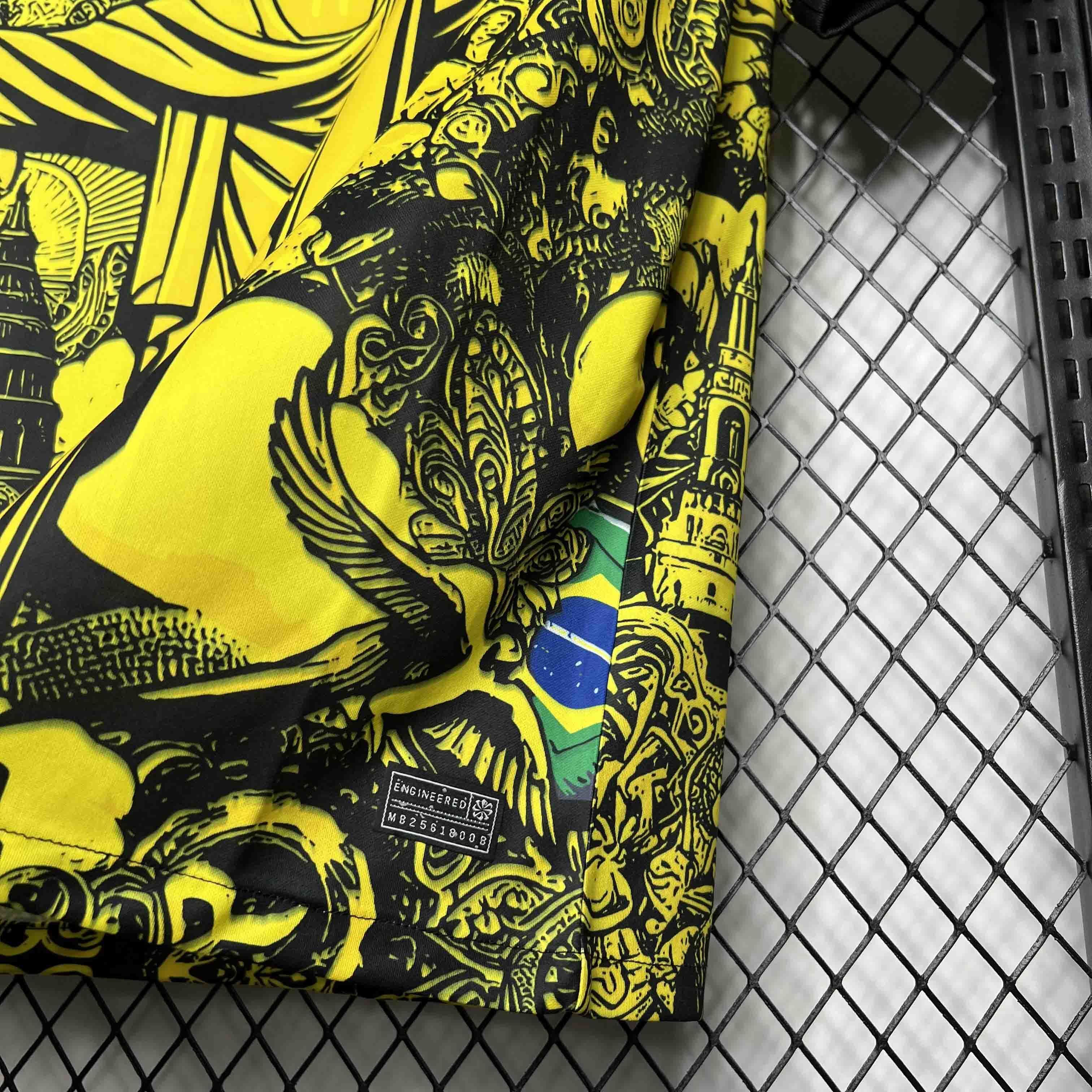 24-25 Brazil Jesus the Redeemer Yellow Special Edition Kit AAAAJersey Supplier Yupoo 1
