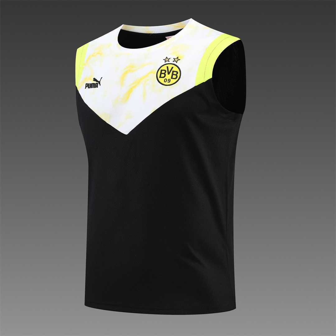 22-23 Dortmund vest training suit kit black and white 6