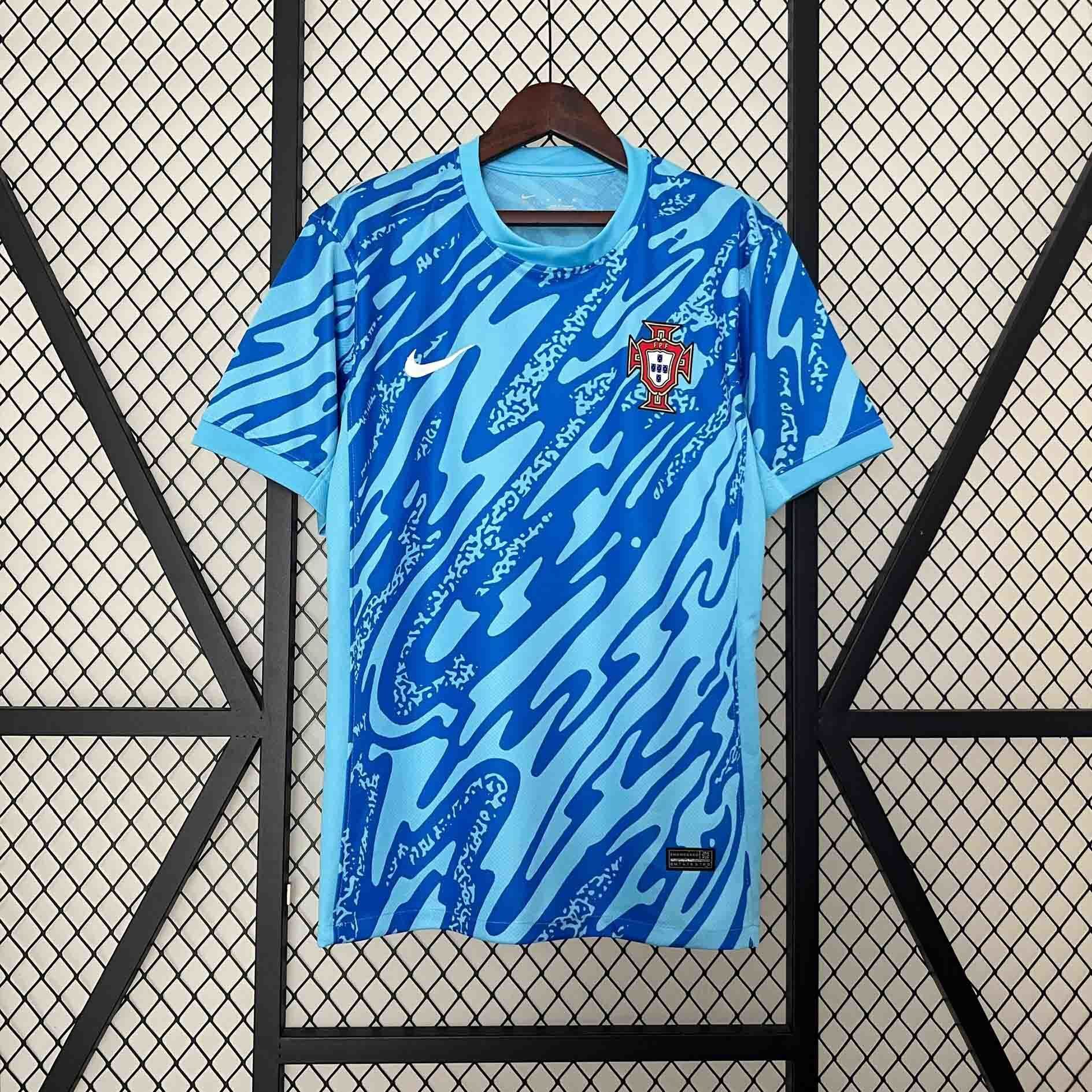 2024 Portugal Blue Goalkeeper Kit Sport AAAAJersey Yupoo
